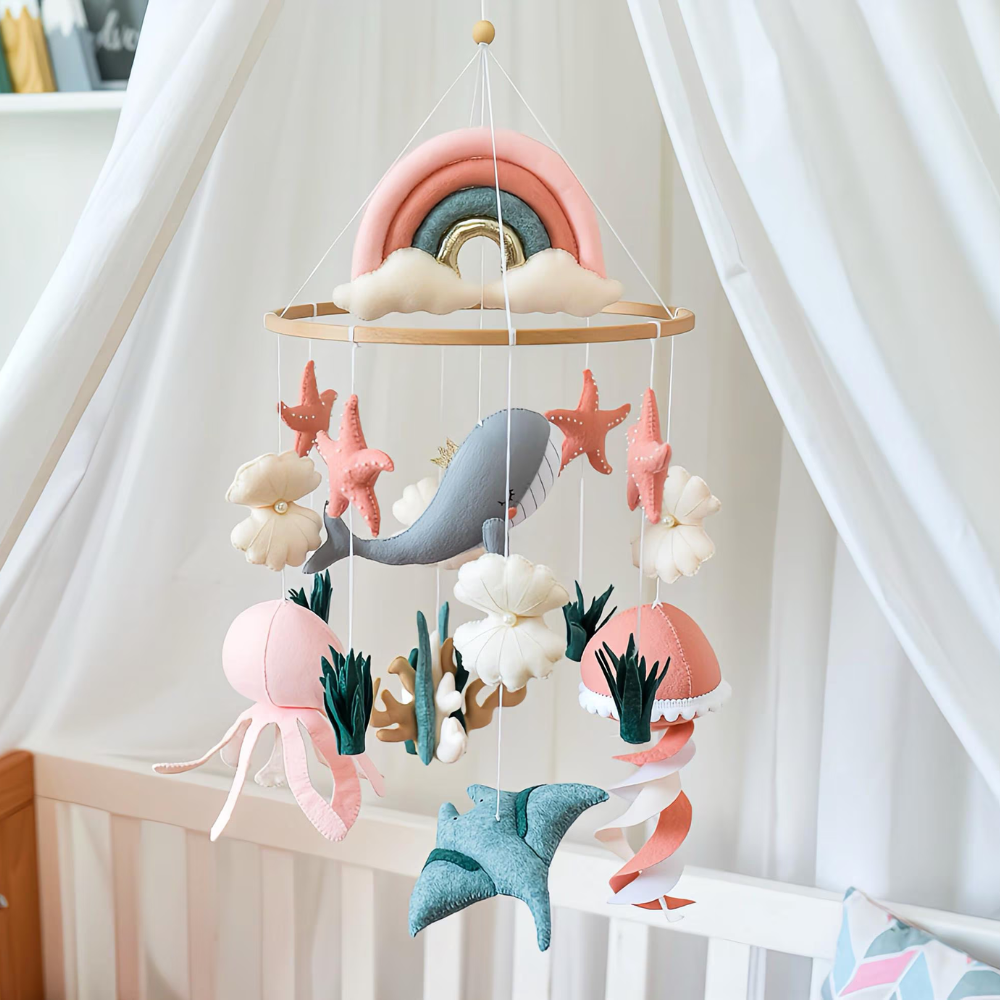 Mobile bébé d’éveil Noliboo - Rêve Océan Rose
