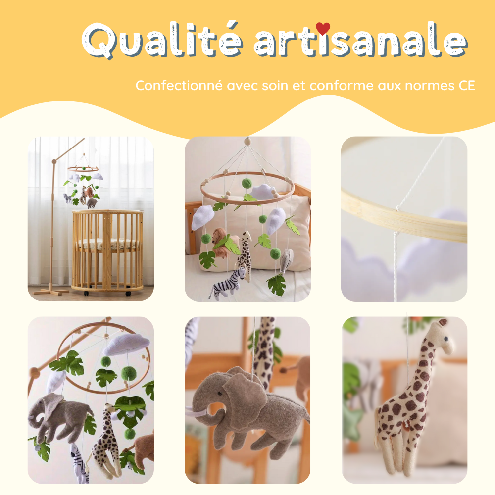 Mobile bébé d’éveil Noliboo - Animaux de la Savane