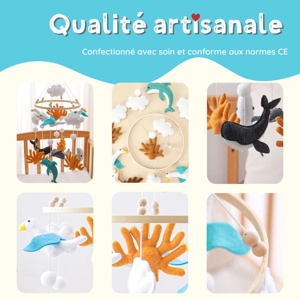Mobile bébé d’éveil Noliboo - Mouettes et l'Océan