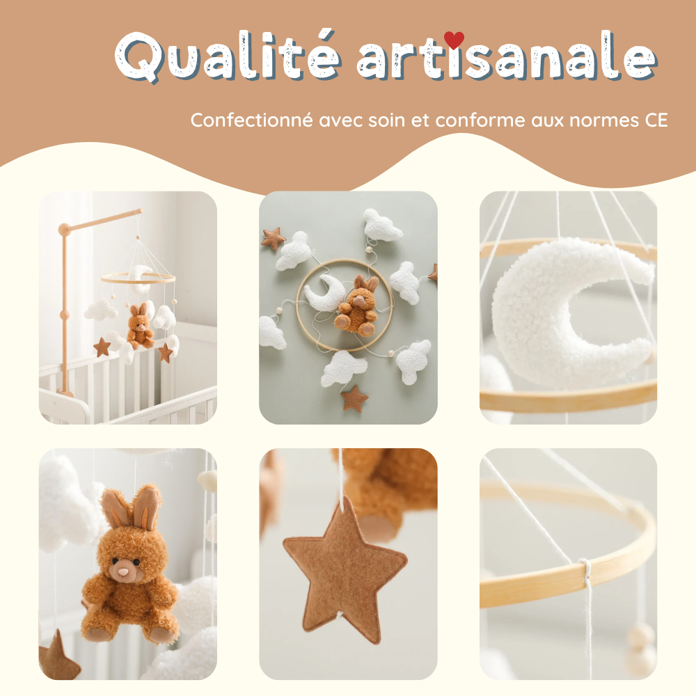 Mobile bébé d’éveil Noliboo – Rêve du Lapin