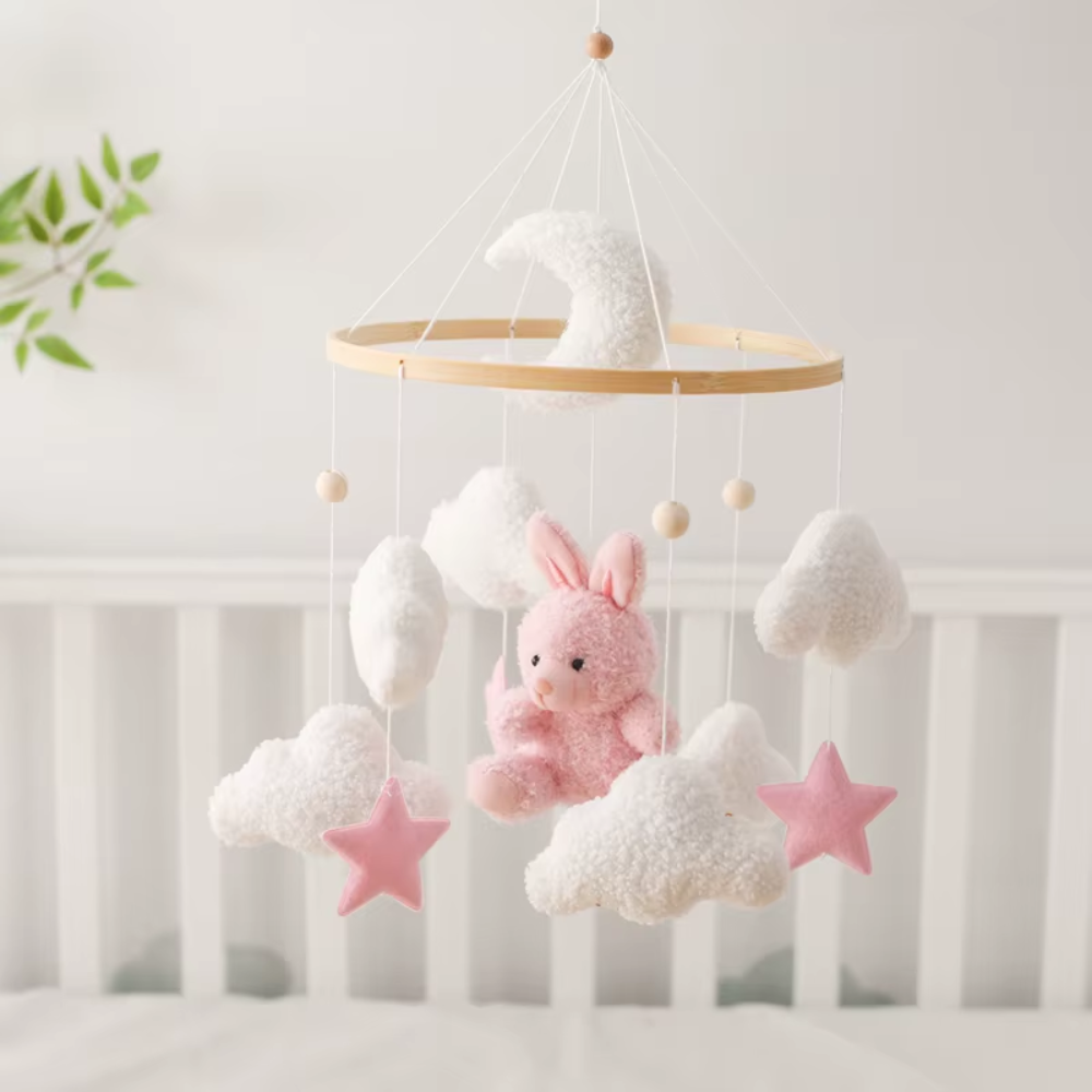 Mobile bébé d’éveil Noliboo – Rêve du Lapin Rose