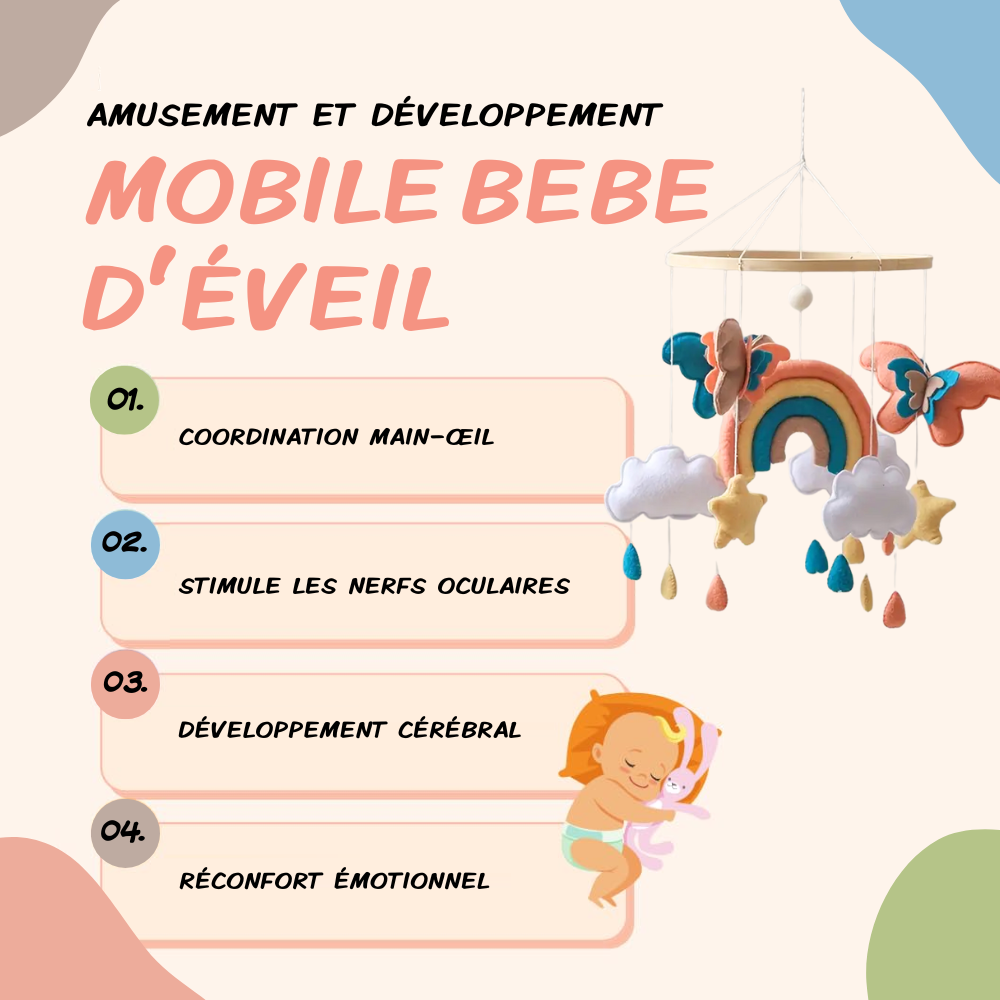Mobile bébé d’éveil Noliboo - Papillon Poétique