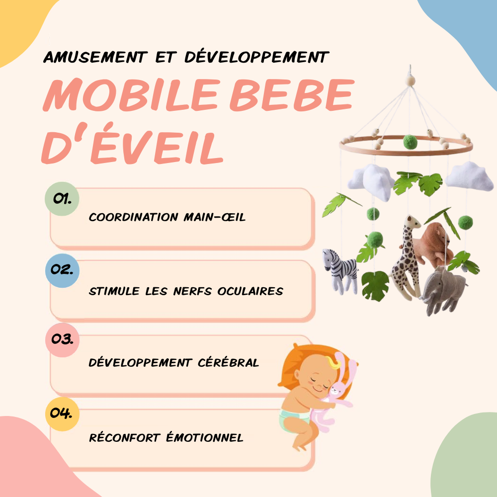 Mobile bébé d’éveil Noliboo - Animaux de la Savane