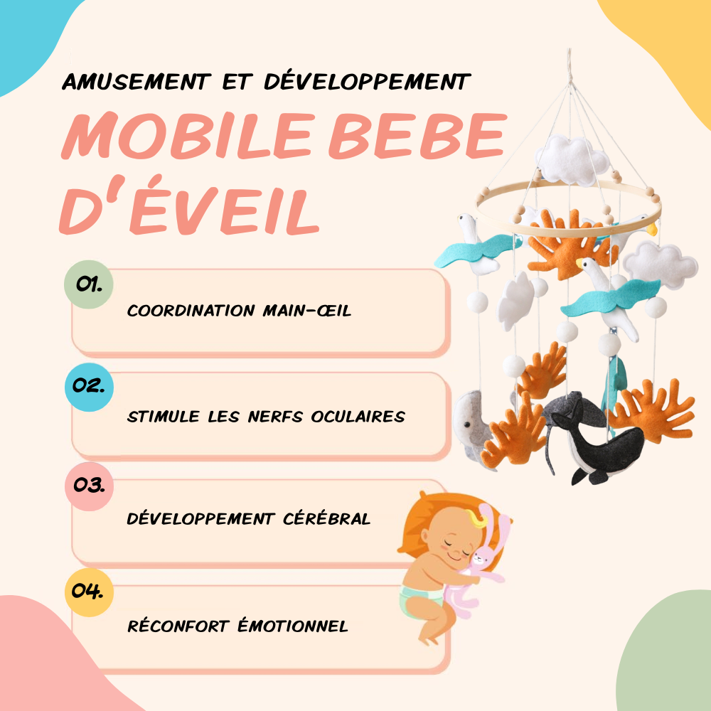 Mobile bébé d’éveil Noliboo - Mouettes et l'Océan