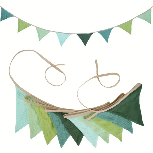 Guirlande fanions décoration chambre bébé - Vert