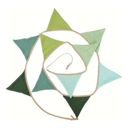 Guirlande fanions décoration chambre bébé - Vert