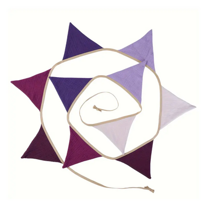 Guirlande fanions décoration chambre bébé - Violet