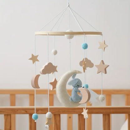 Mobile bébé d’éveil Noliboo - Lapin et son bébé au clair de Lune