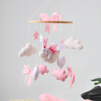 Mobile bébé d’éveil Noliboo - Lapin rose dans les Étoiles