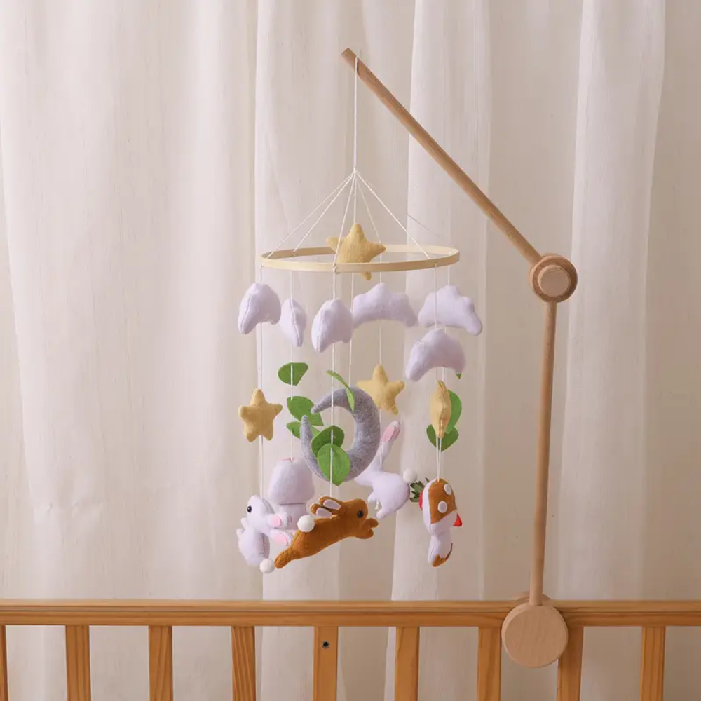 Mobile bébé d’éveil Noliboo - Lapins et le Jardin magique