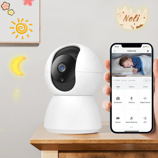 Babyphone Caméra Noliboo 360° bébé Intelligente et contrôle par application