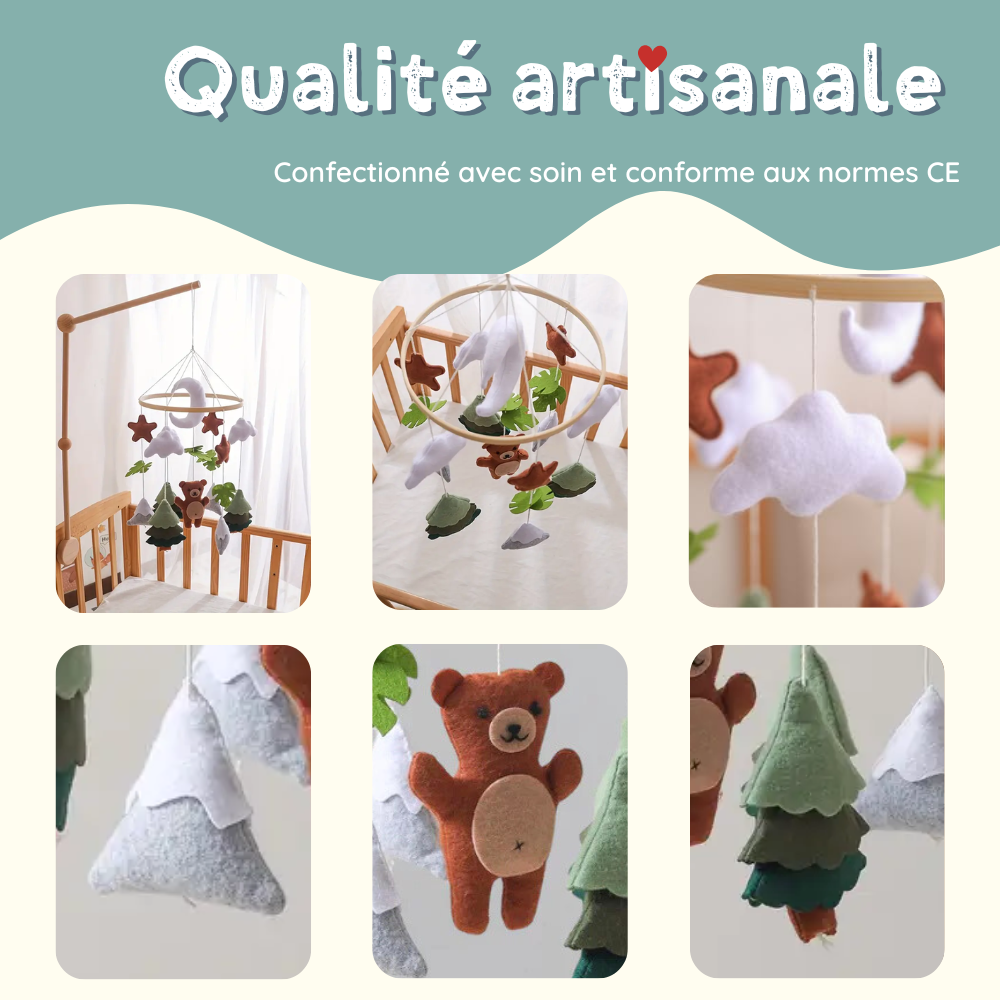 Mobile bébé d’éveil Noliboo - Ours de la forêt