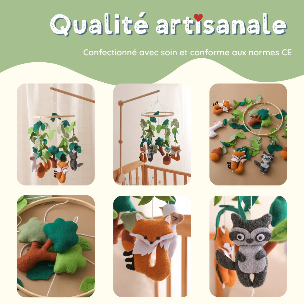 Mobile bébé d’éveil Noliboo - Animaux de la forêt