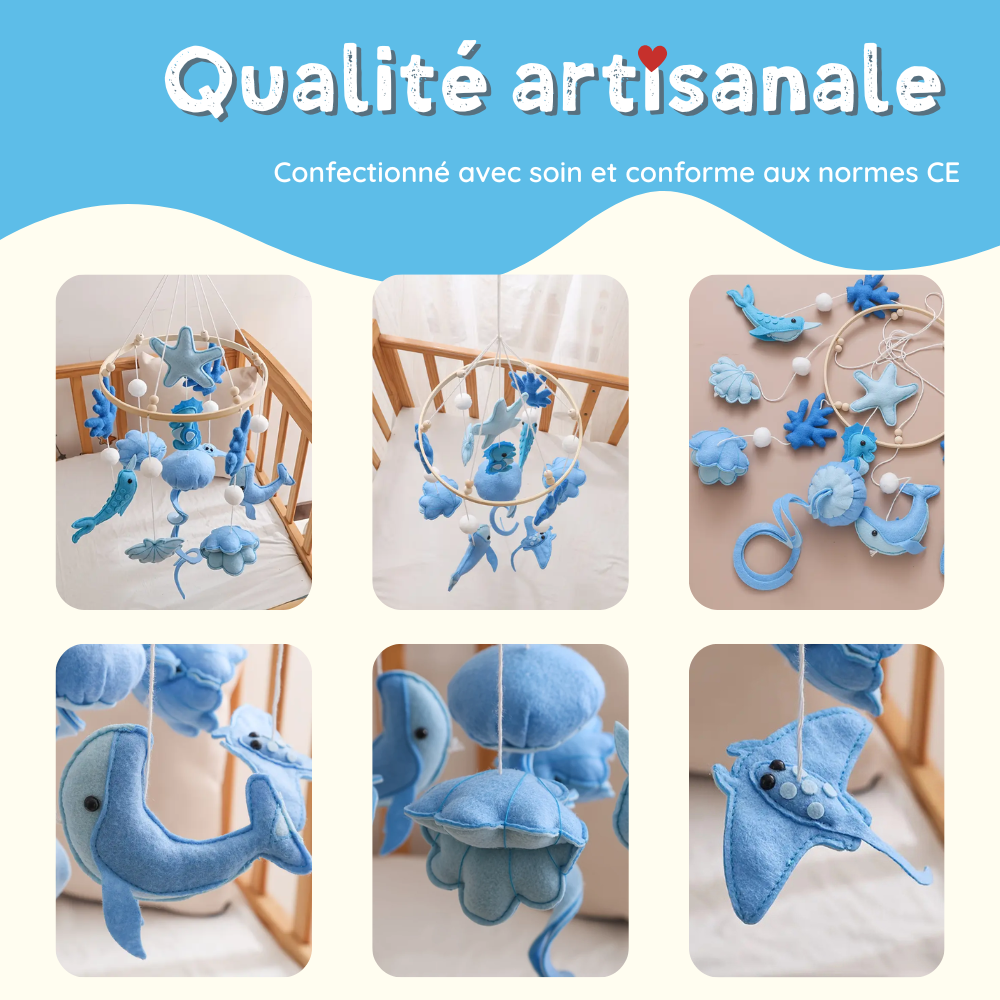 Mobile bébé d’éveil Noliboo - L'Océan Bleu