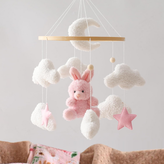Mobile bébé d’éveil Noliboo – Rêve du Lapin Rose