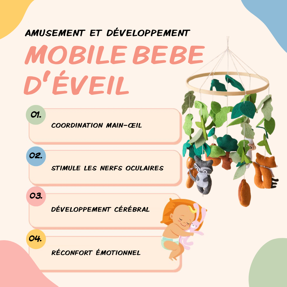 Mobile bébé d’éveil Noliboo - Animaux de la forêt