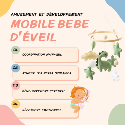 Mobile bébé d’éveil Noliboo - Dinosaure au Pays des Nuages
