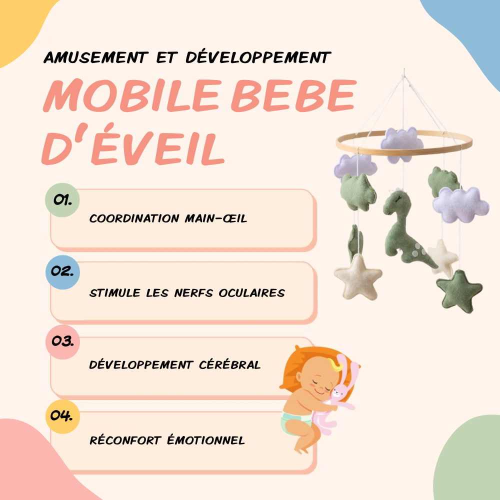 Mobile bébé d’éveil Noliboo - Dinosaure sous les Étoiles