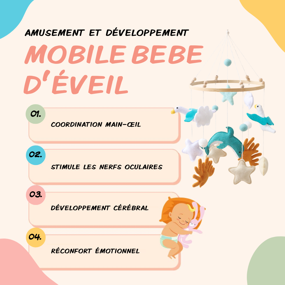 Mobile bébé d’éveil Noliboo - Mouettes et la Mer