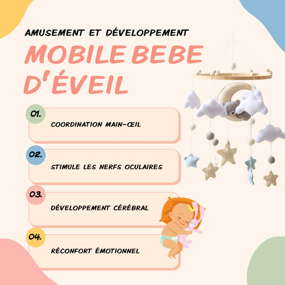 Mobile bébé d’éveil Noliboo - Ours au clair de Lune