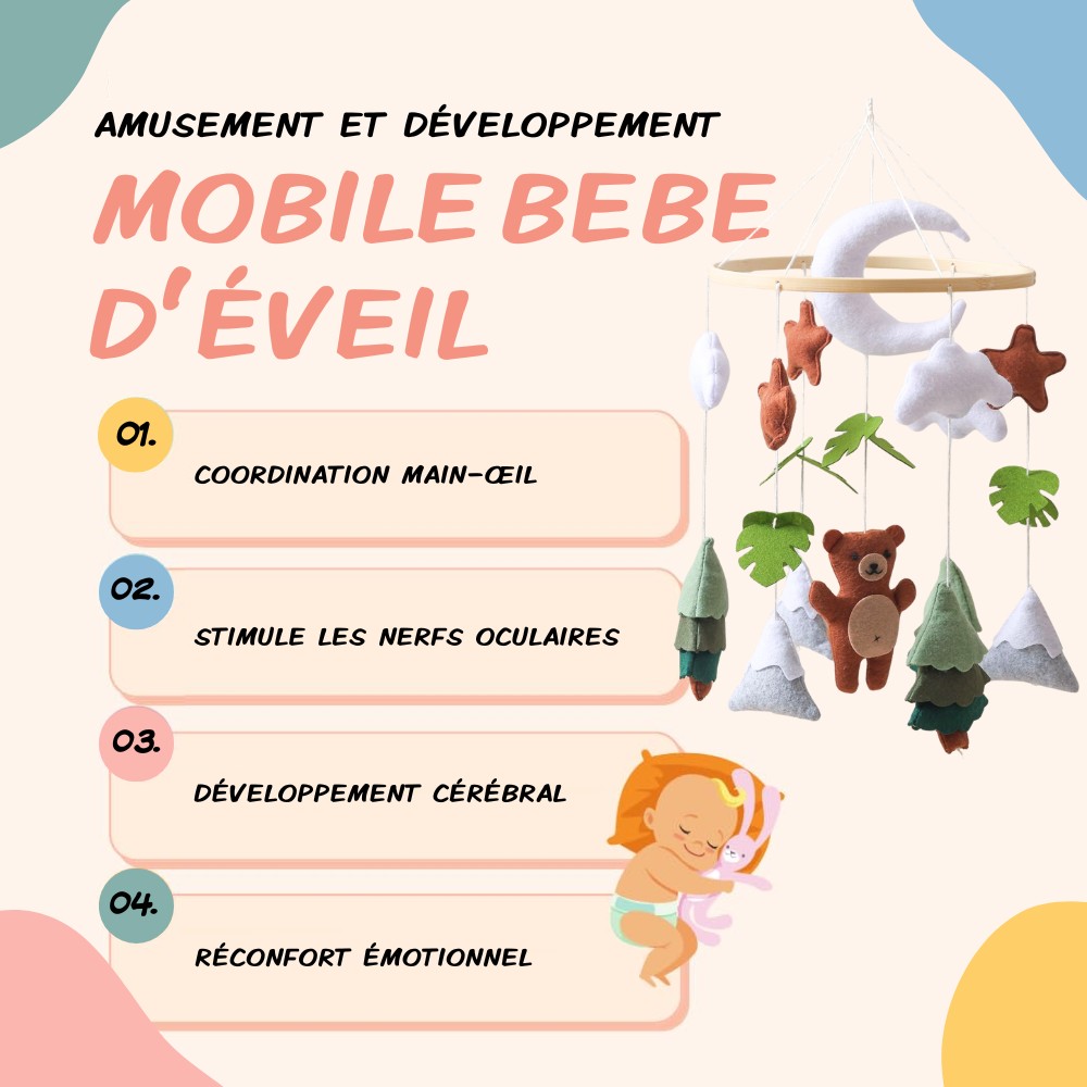 Mobile bébé d’éveil Noliboo - Ours de la forêt