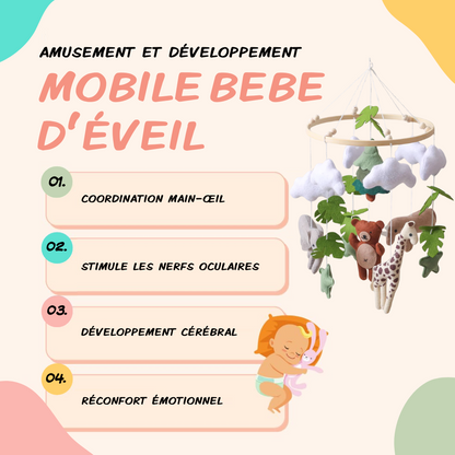 Mobile bébé d’éveil Noliboo – Ours de la savane