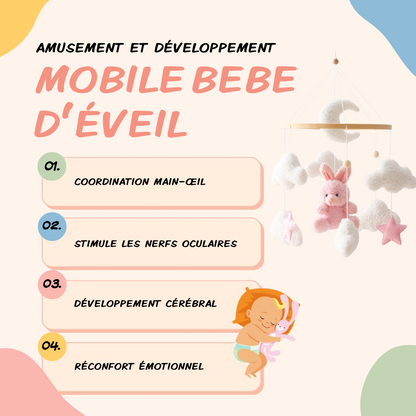 Mobile bébé d’éveil Noliboo – Rêve du Lapin Rose