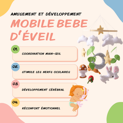 Mobile bébé d’éveil Noliboo - Lapins et le Jardin magique