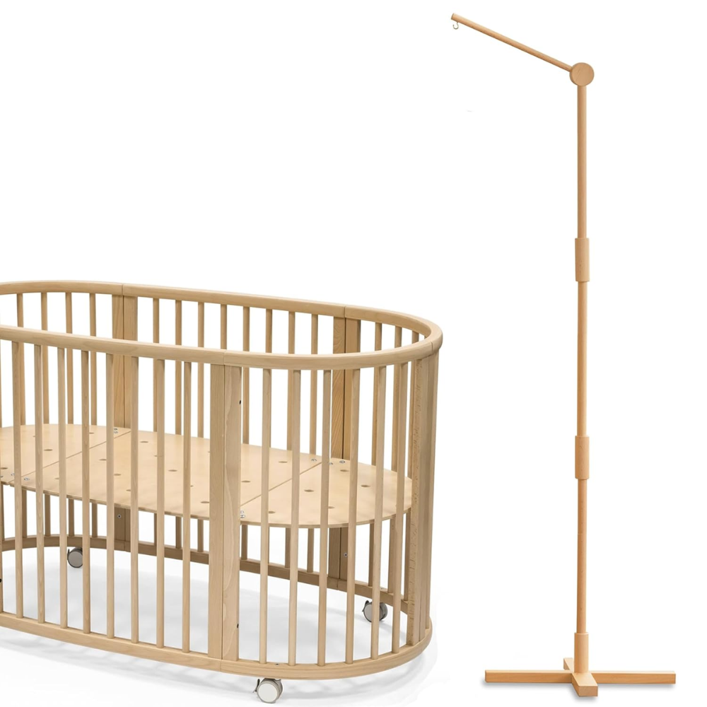 Support de mobile sur pied de 155 cm en bois de hêtre