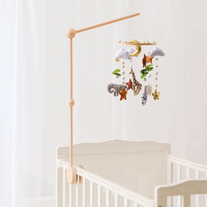 Bras mobile réglable en bois de hêtre pour lit bébé et berceau