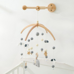 Bras mobile murale - Fixation solide 100% naturel en bois