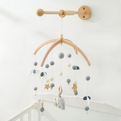 Bras mobile murale - Fixation solide 100% naturel en bois