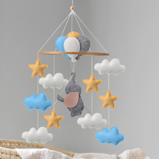 Mobile bébé d’éveil Noliboo - Éléphant au Pays des Nuages